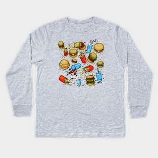 Burgers and Fries Kids Long Sleeve T-Shirt